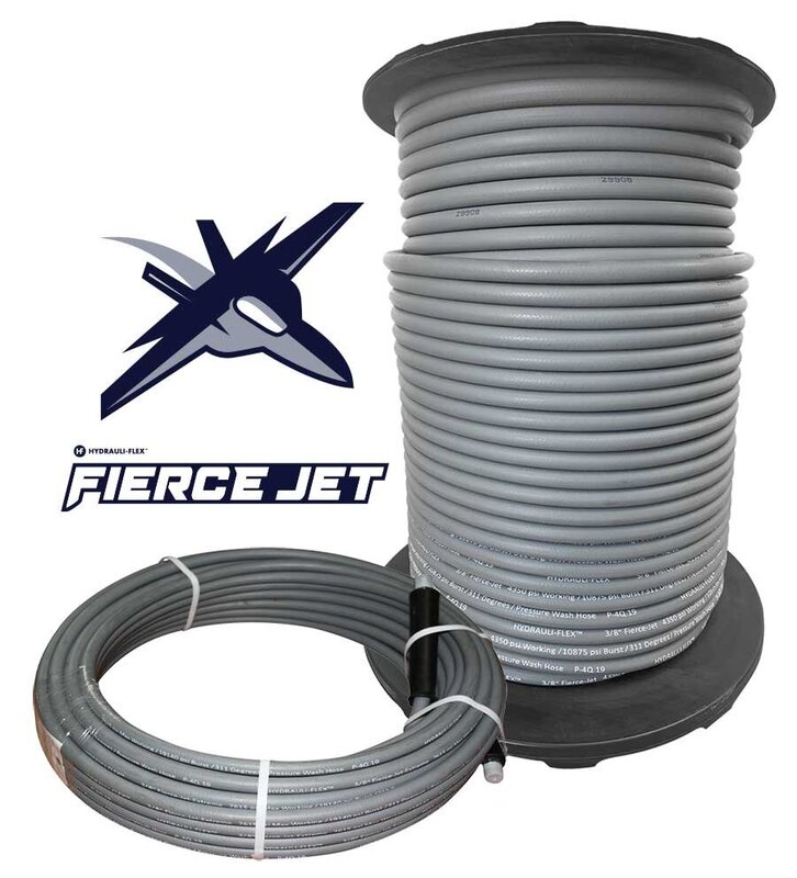 500'ft Grey Pressure Washer Hose, 2-wire, 7615 PSI, Bulk 500' Reel, 3/8,  PWS206-GY-RL-7615 - Pressure Washers & Industrial Cleaning Equipment