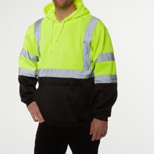 Unisex Hi-Vis Yellow Safety Pullover Sweatshirt