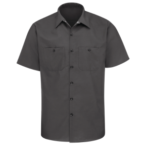 Black Red Kap buttoned short sleeve work shirt